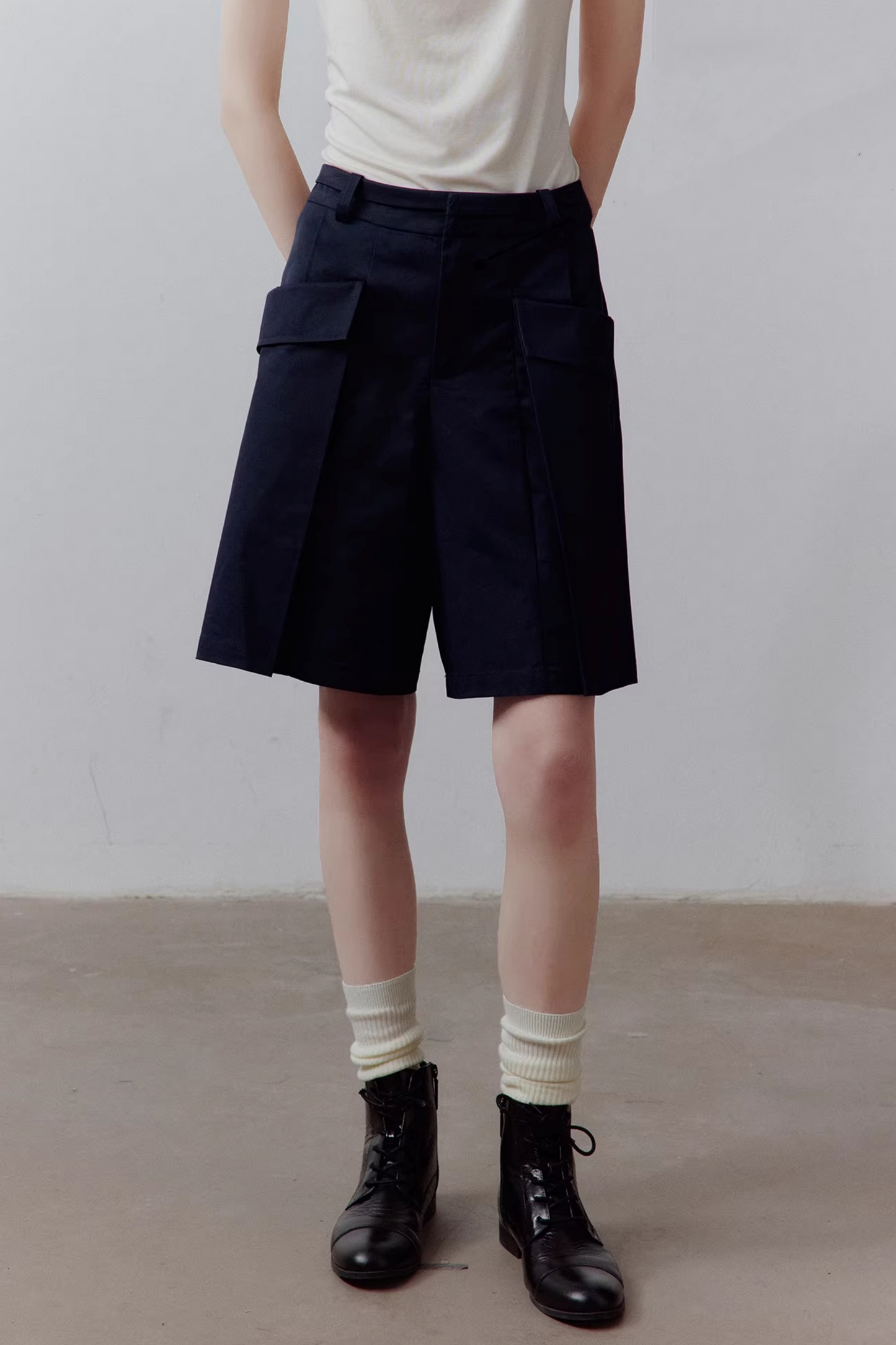 Combed Cotton Patchwork Pants