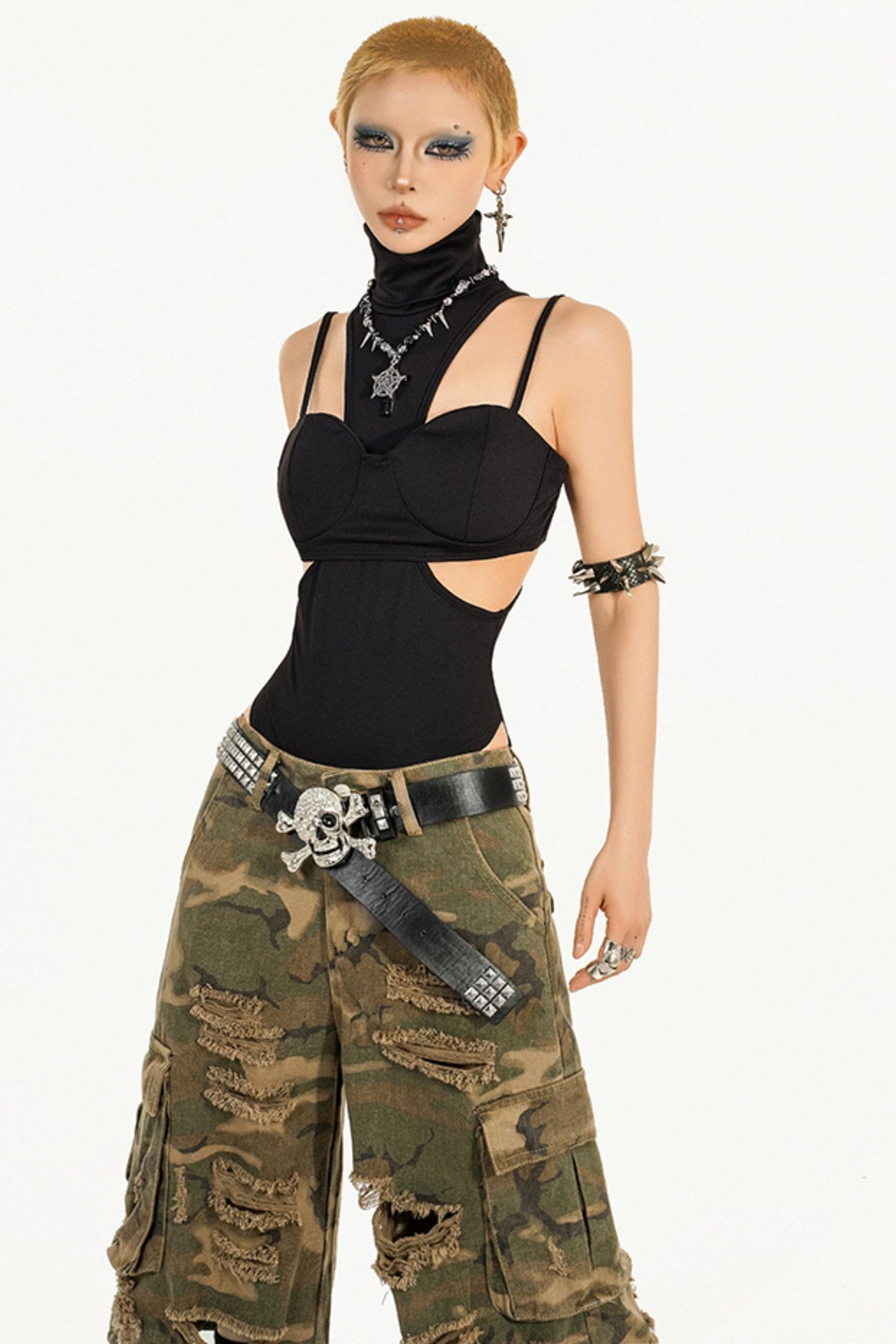 Hollow Neck Cami Set