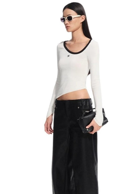 Right Knit Long-sleeved Top