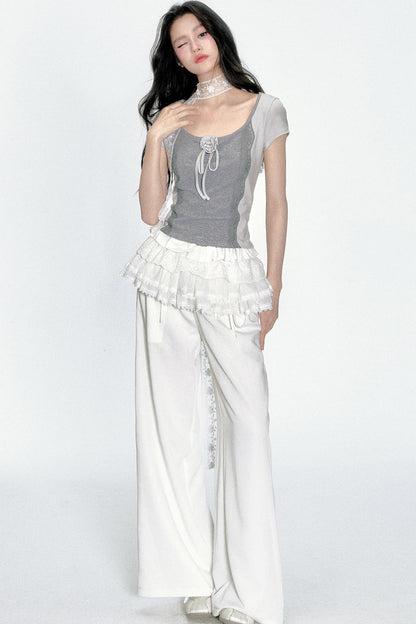 Color Clash Knit Tee