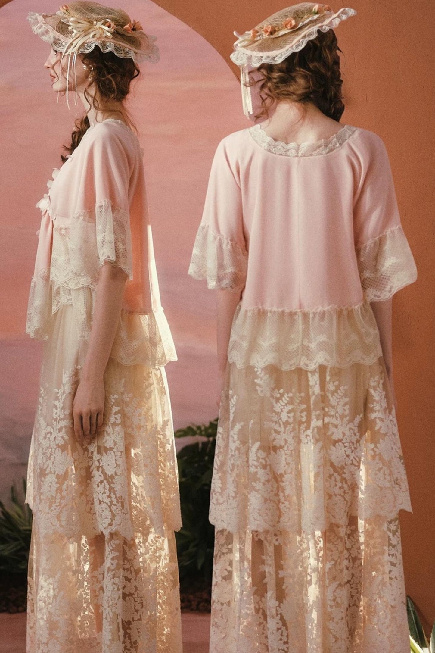 French V-Neck Lace Top