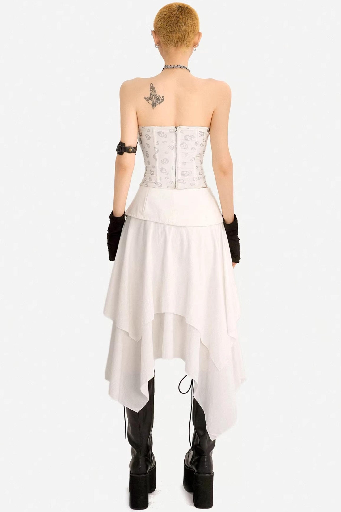 Patchwork Irregular A-Line Skirt