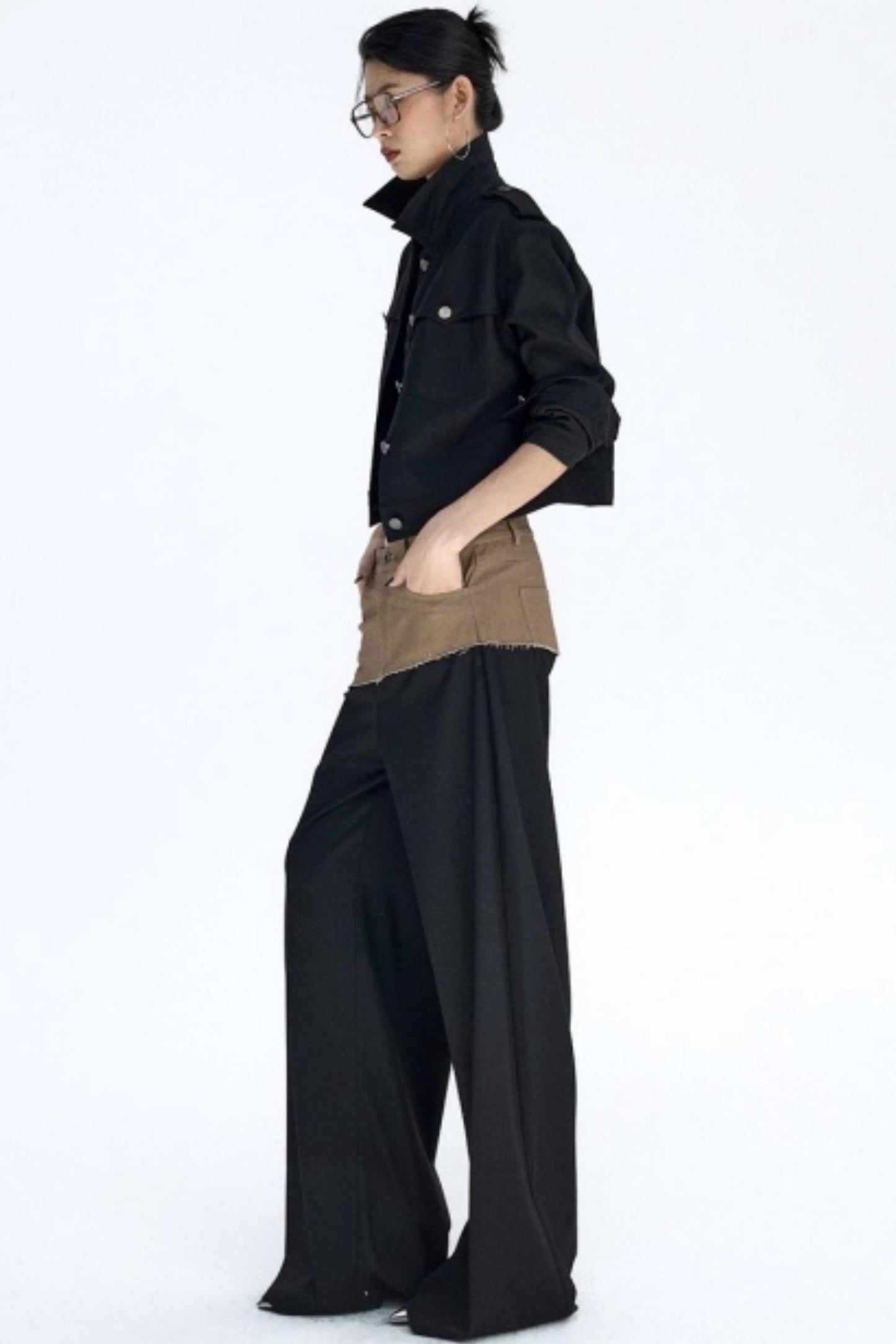 Black Fleece-Lined Workwear Jacket