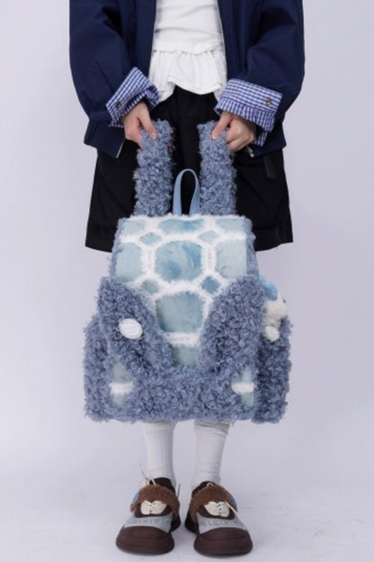 Furry Rabbit Ear Backpack