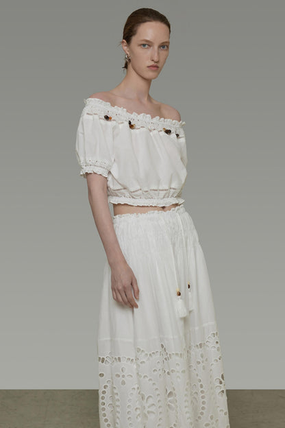 One-Shoulder Summer Skirt Top Set-Up