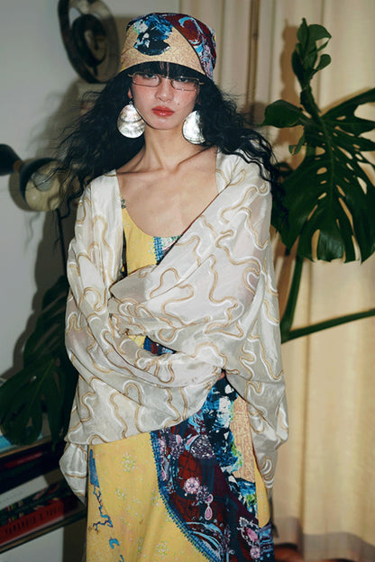 Jacquard Sunshade Cardigan