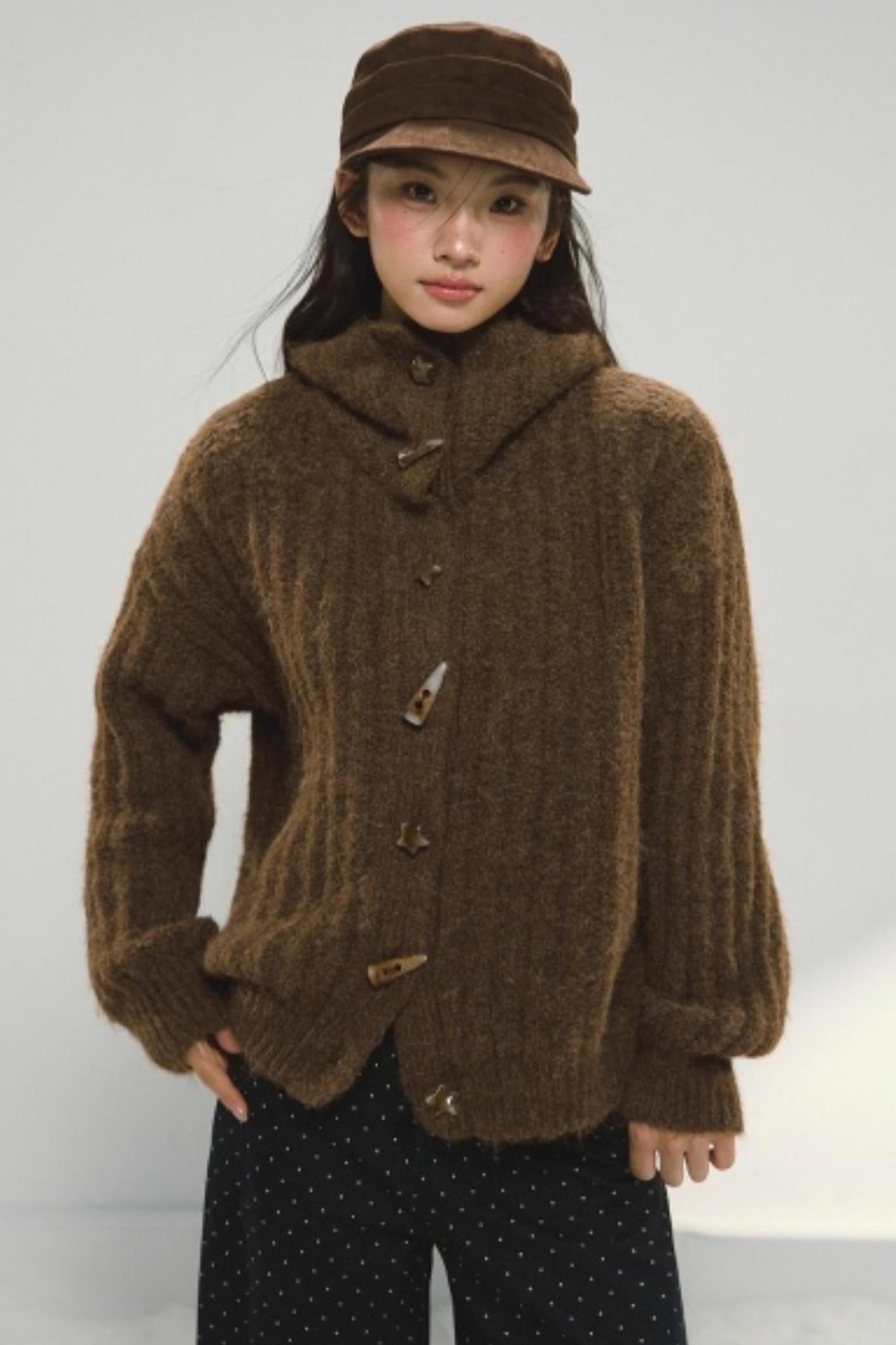 Oatmeal Toggle Knit Cardigan