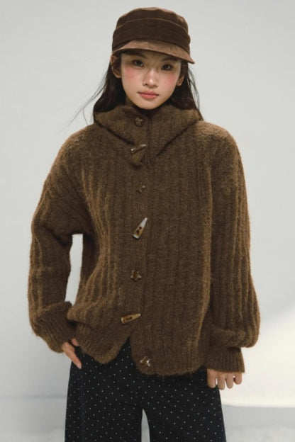 Oatmeal Toggle Knit Cardigan