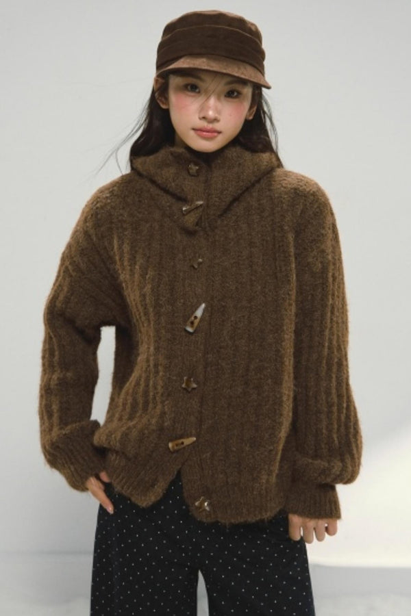 Oatmeal Toggle Knit Cardigan