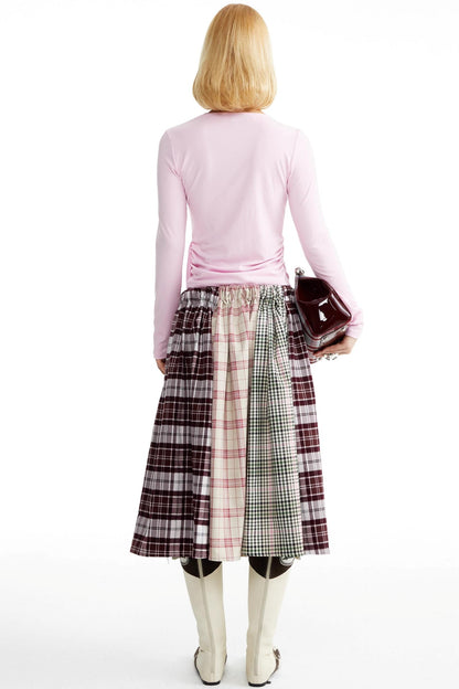 Pleated Panelled Skirt