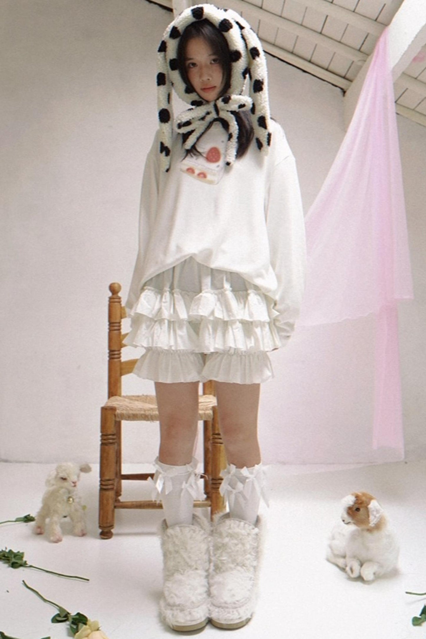 Everyday Birthday Cake Print Long Sleeve Top