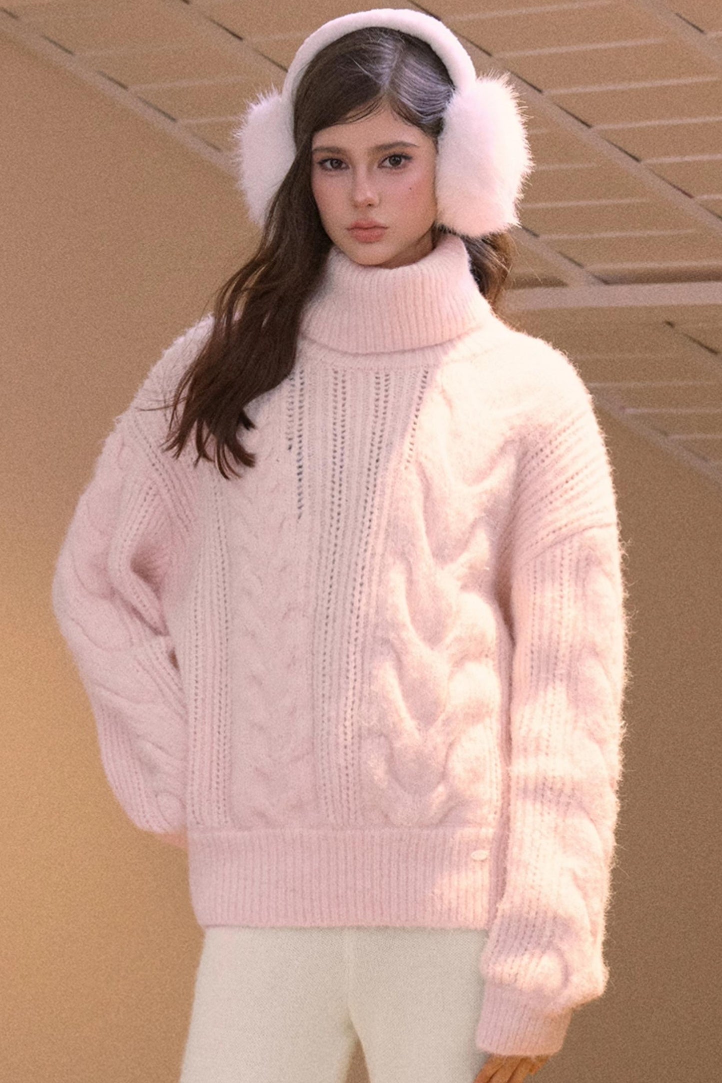 Vintage College Cable Knit Sweater