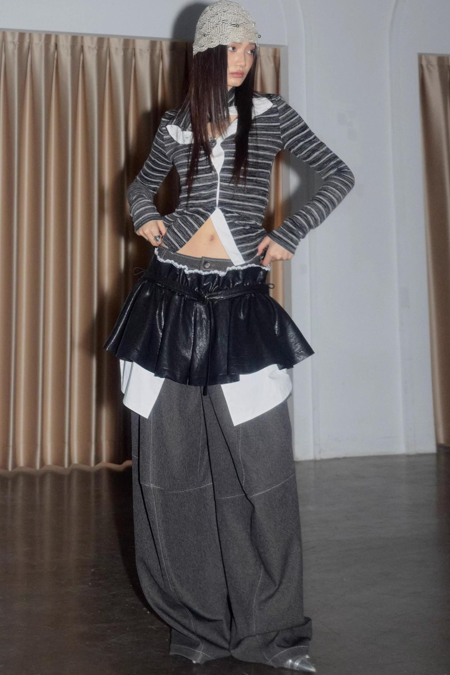 Ultra-High Collar Knit Base Shirt