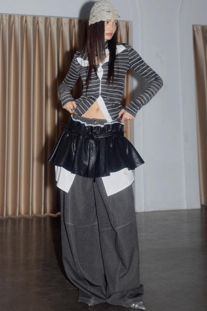 Ultra-High Collar Knit Base Shirt