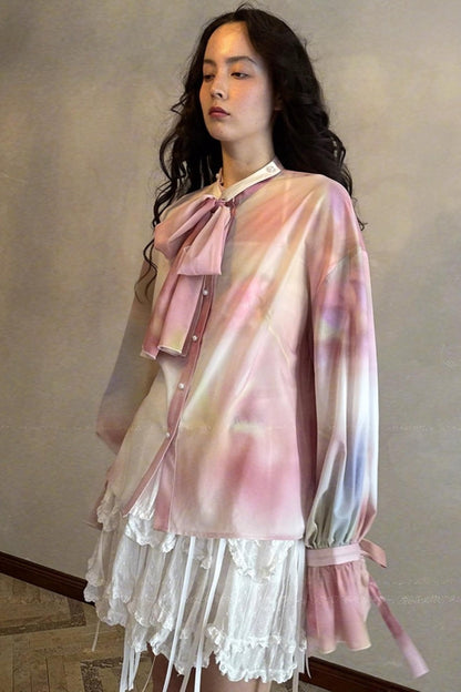 Fairy Tale Jacquard Puff Shirt