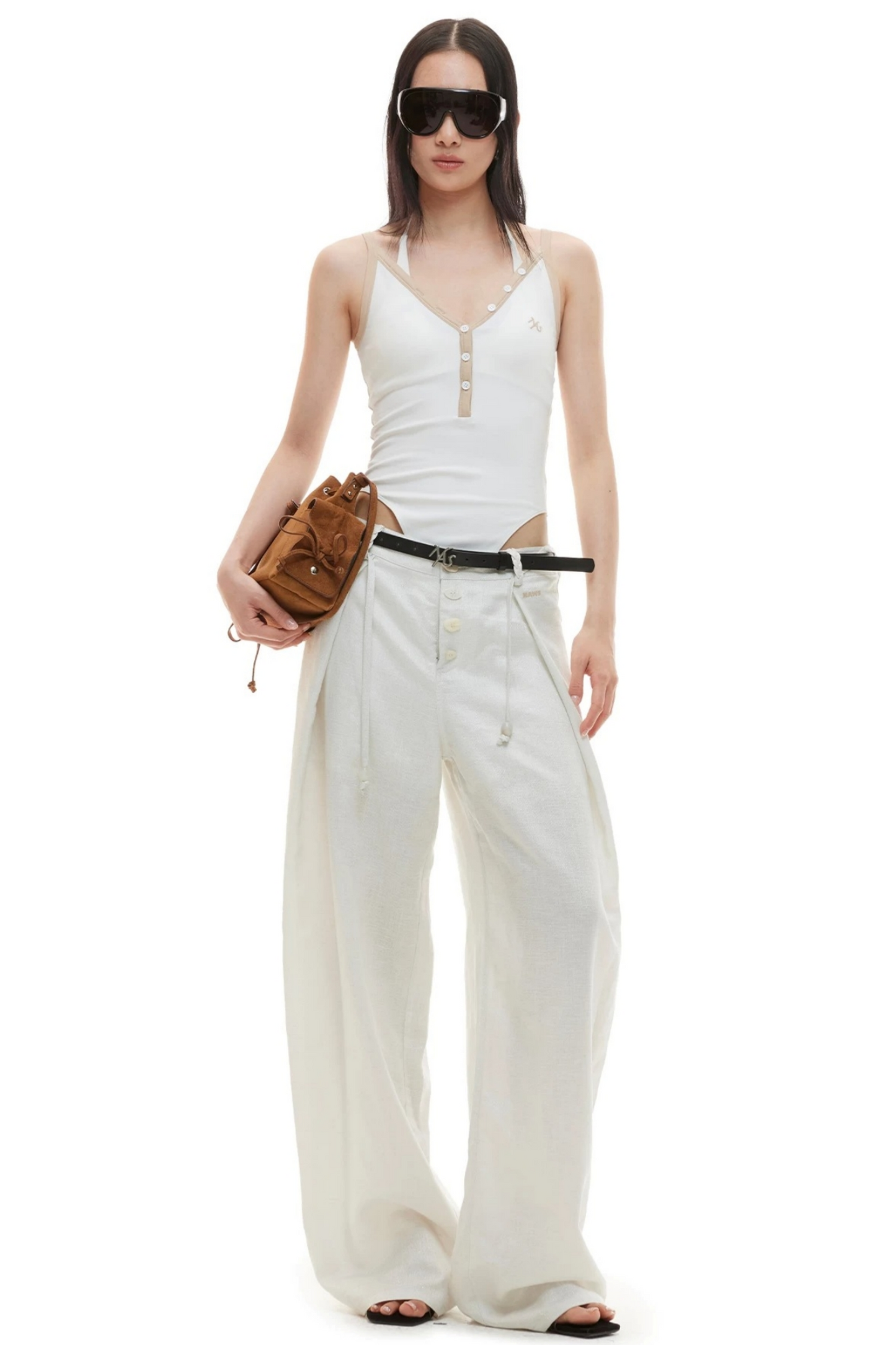 Color-Blocked V-Neck Camisole Top