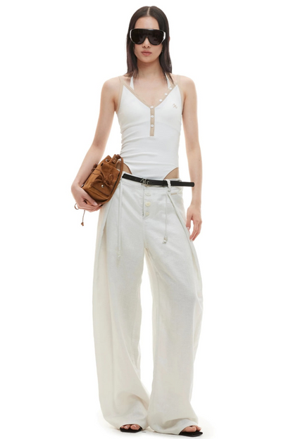 Color-Blocked V-Neck Camisole Top