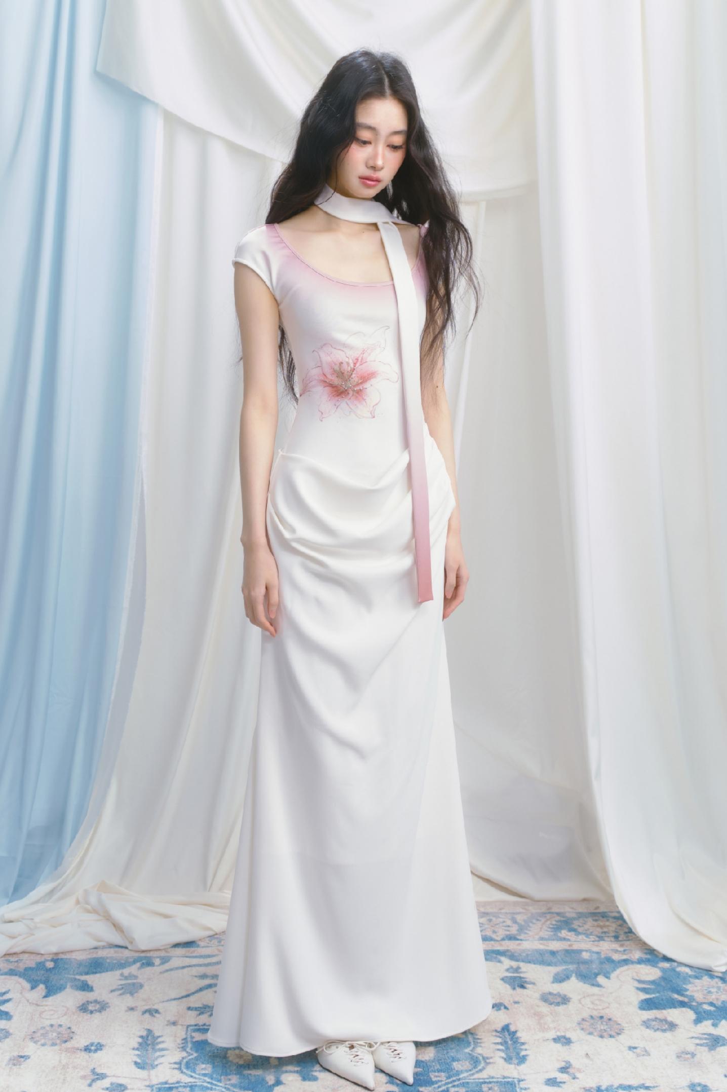 Elegance Tantalum Print Dress