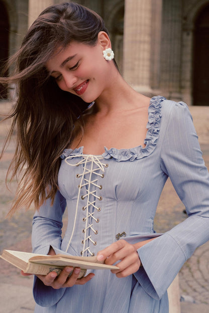 Silhouette Blue Lace Dress