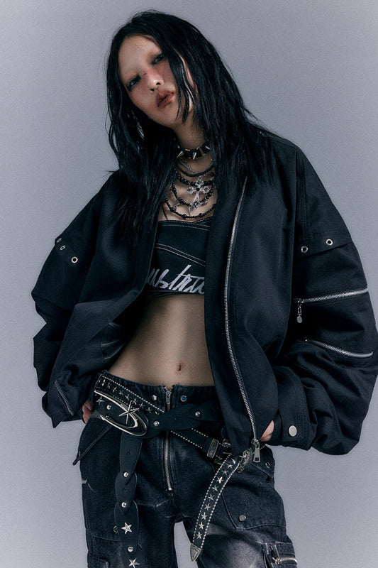 Vintage Oversized Bomber Jacket