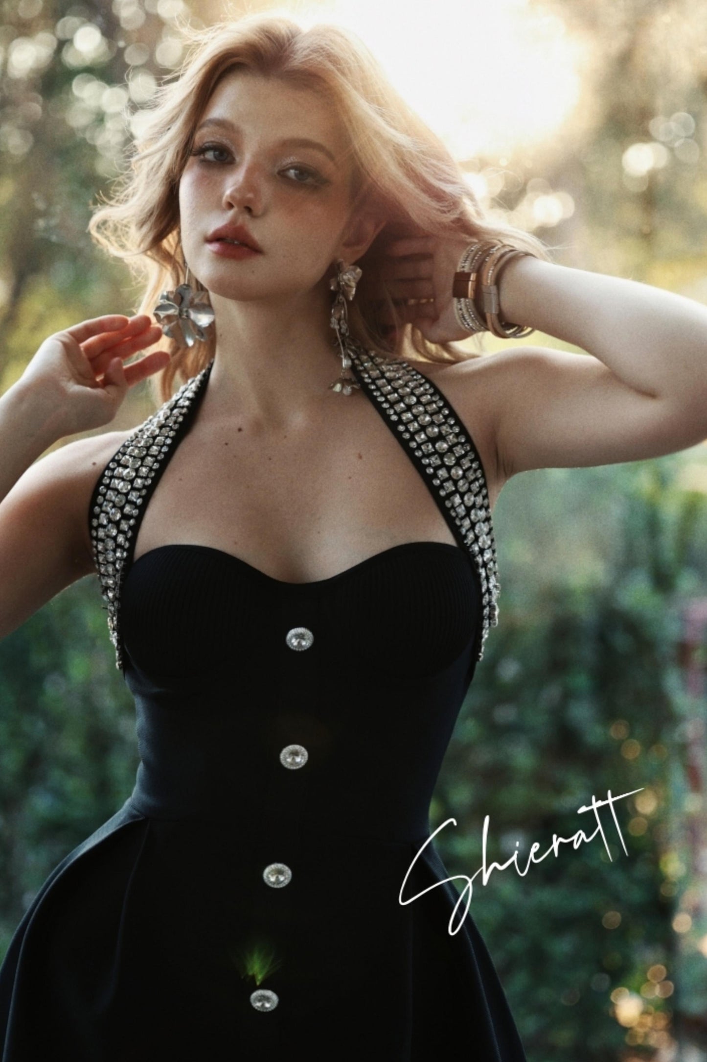 Rhinestone Mini Dress