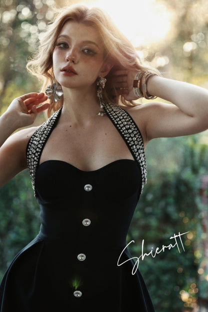 Rhinestone Mini Dress