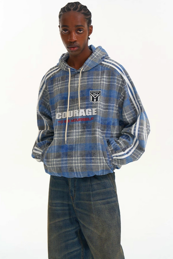 Patchwork Plaid Pullover Sweater