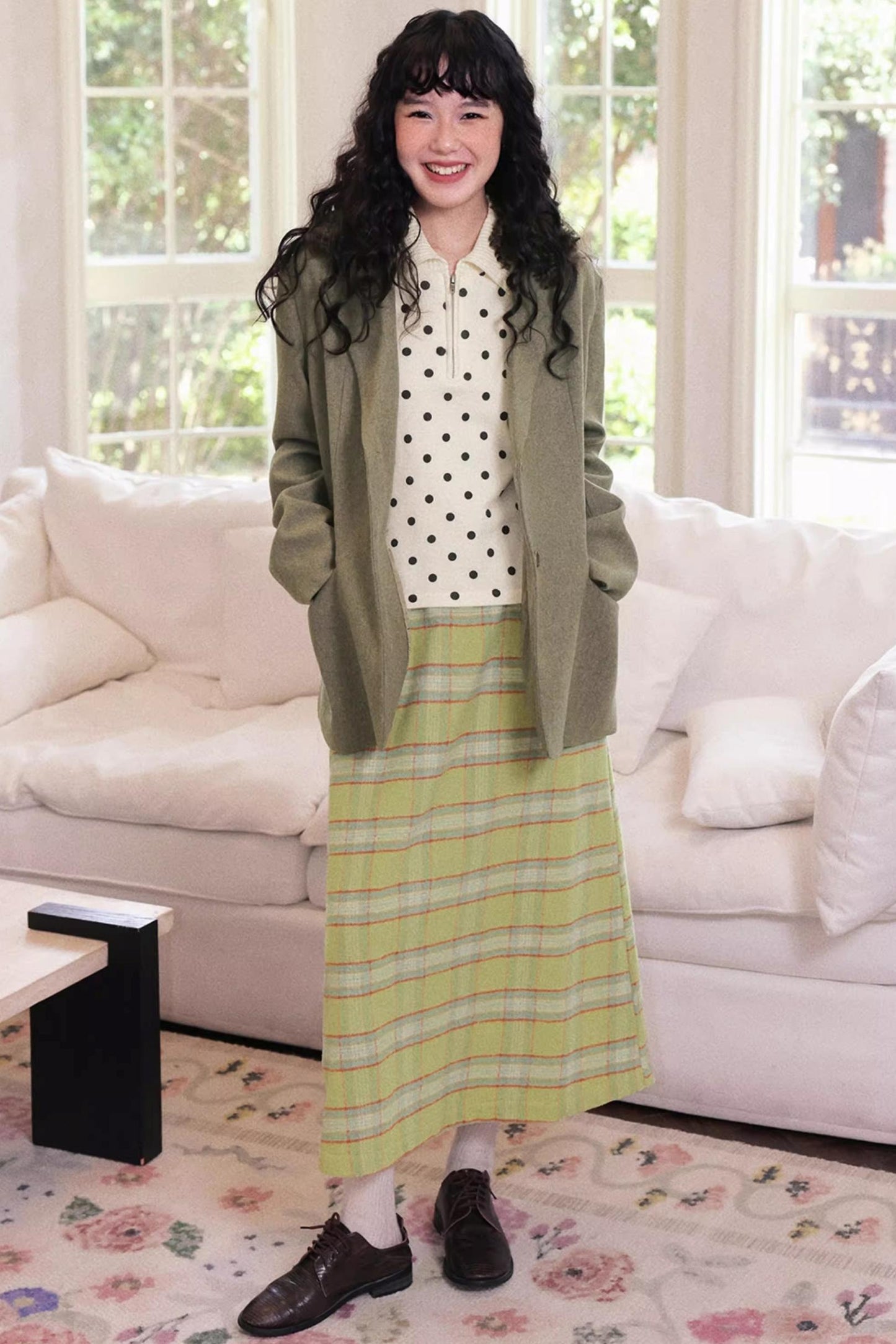 Casual Moss Woolen Suit Jacket