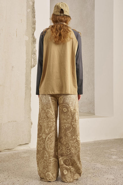 Loose Crew Neck Long Sleeve Top