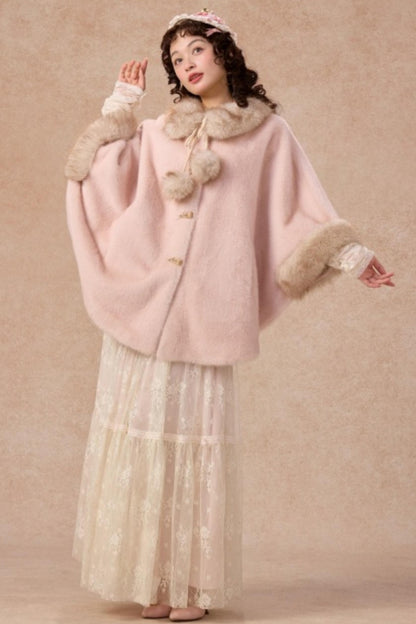 Lacemade Retro Fur Cape Coat