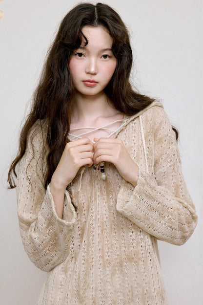 Original Neo-Bohemian Hooded Blouse