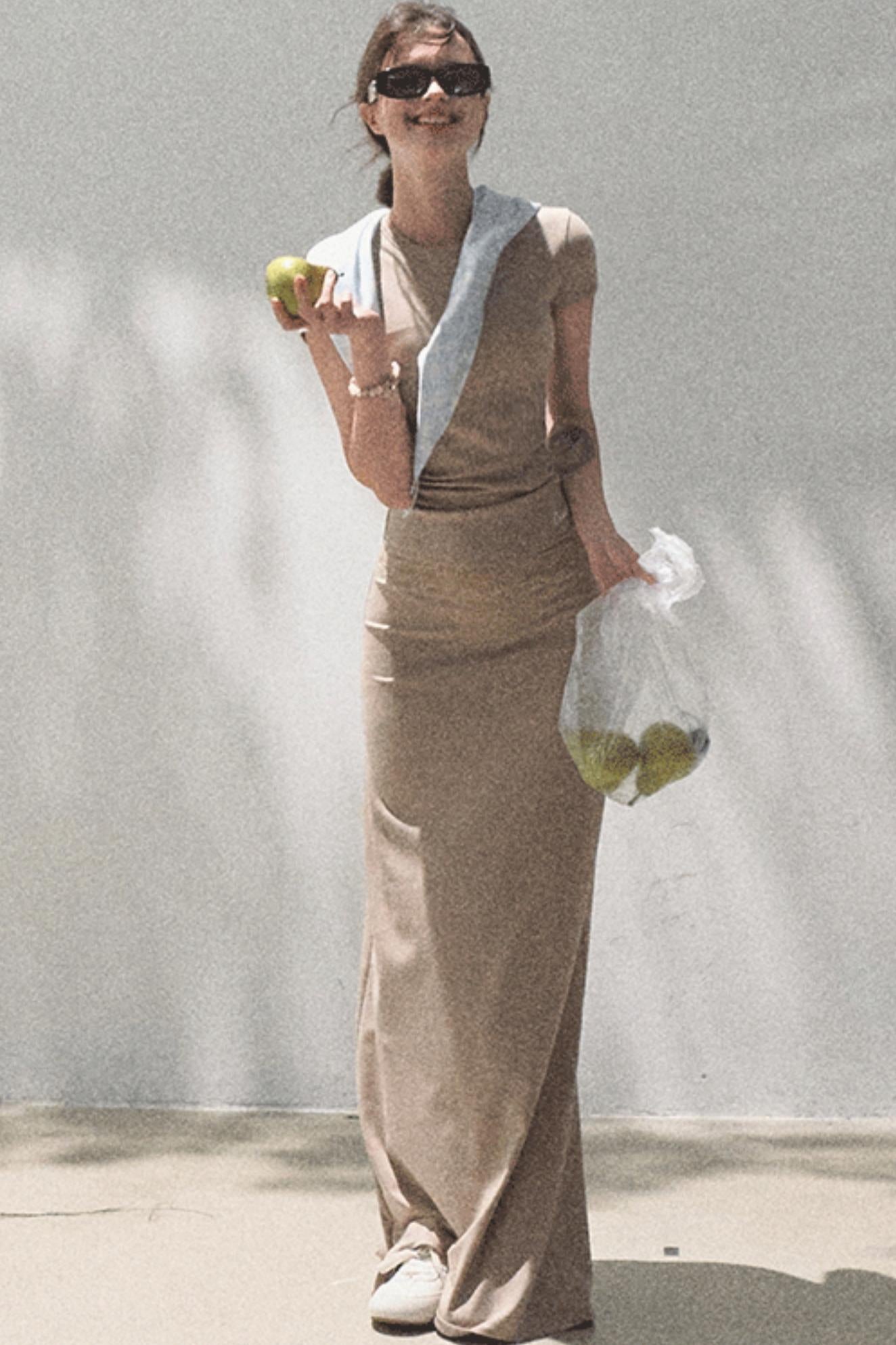 Lace-Trimmed High Waist Skirt