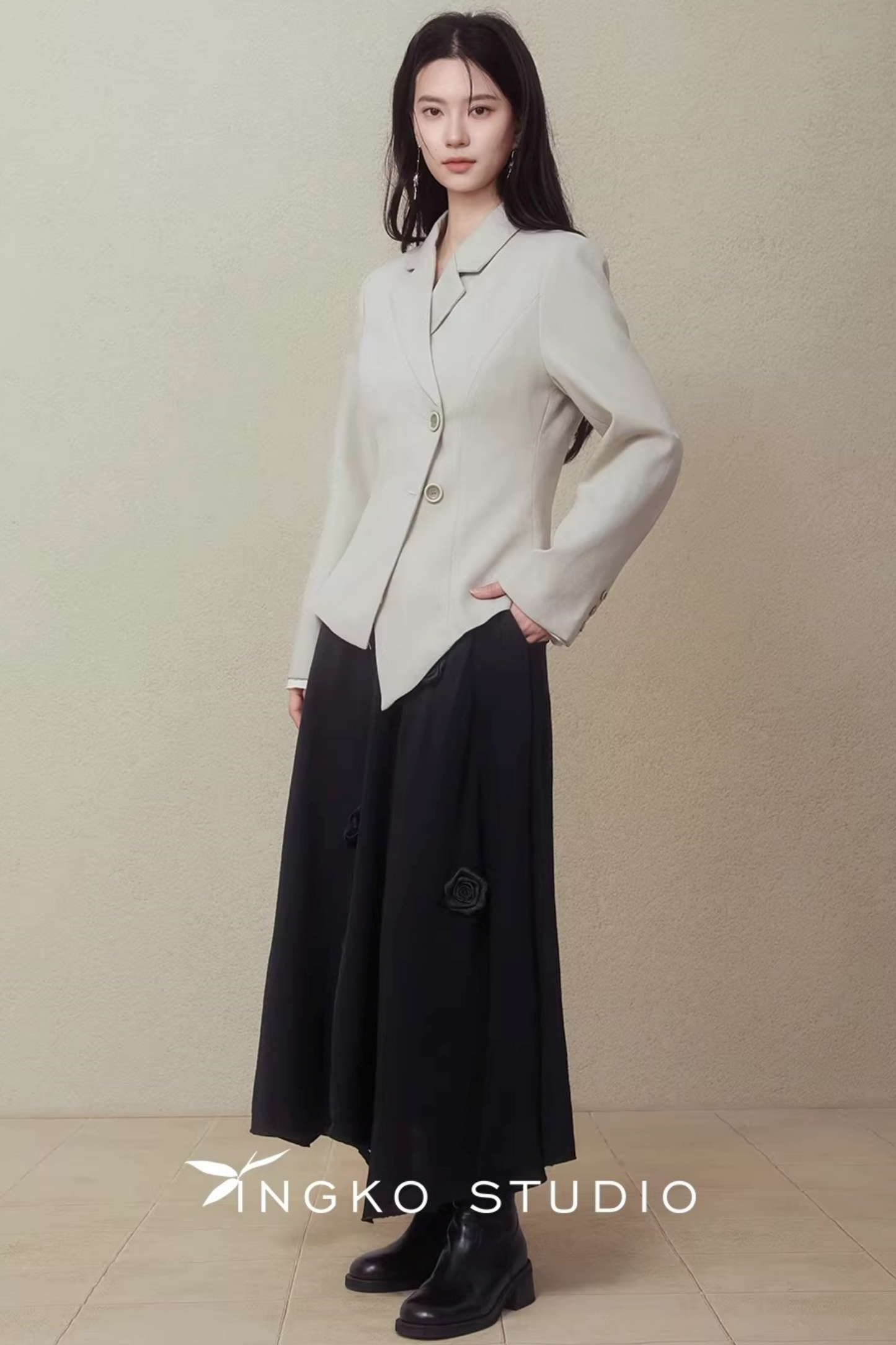 Asymmetrische Hanfband-Jacke