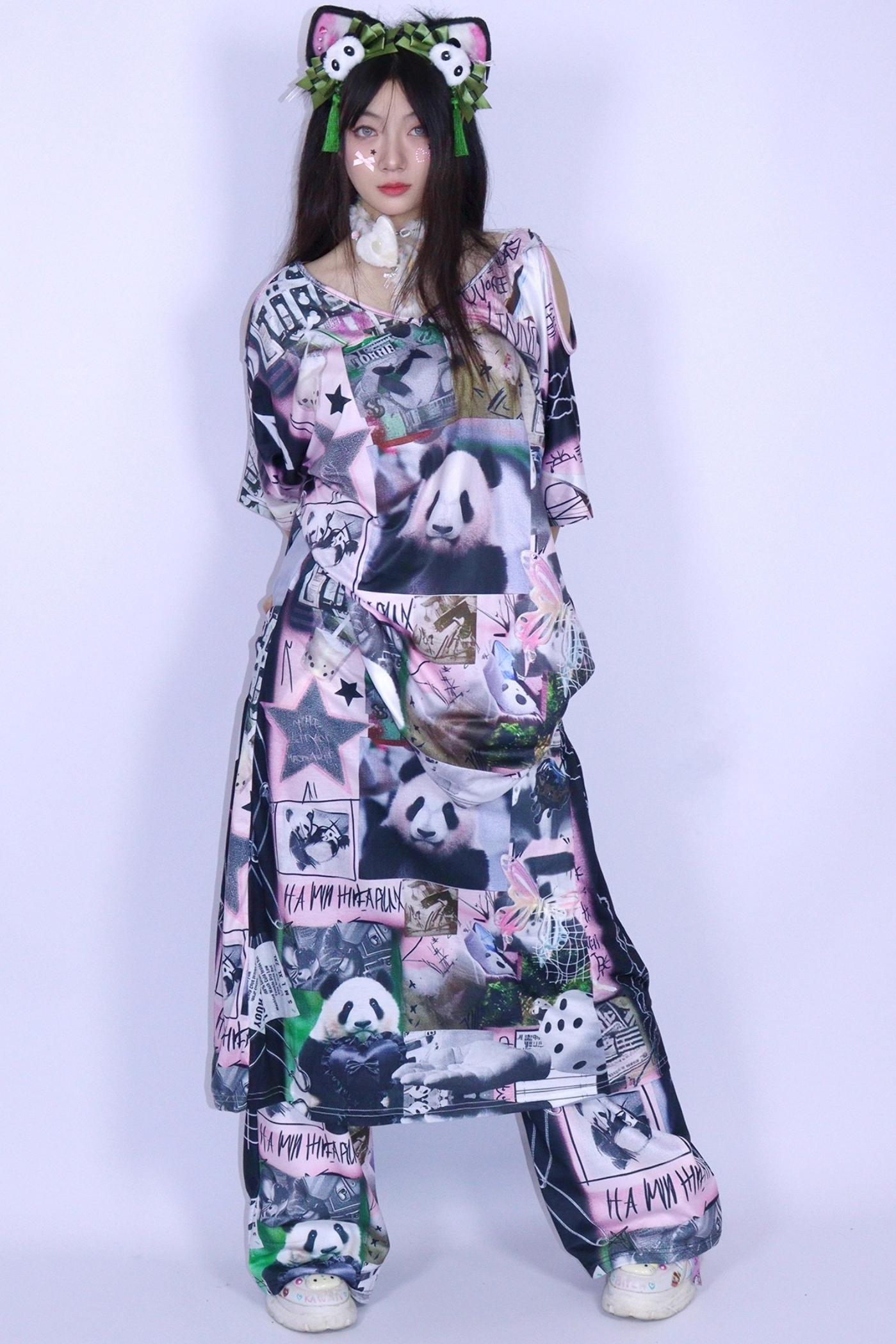 Panda Stitchwork T-Shirt