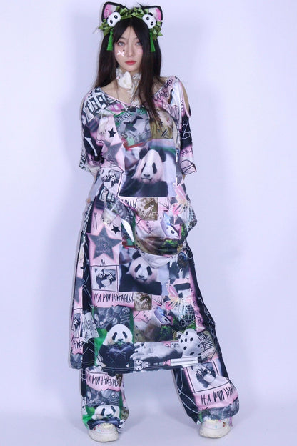 Panda Stitchwork T-Shirt