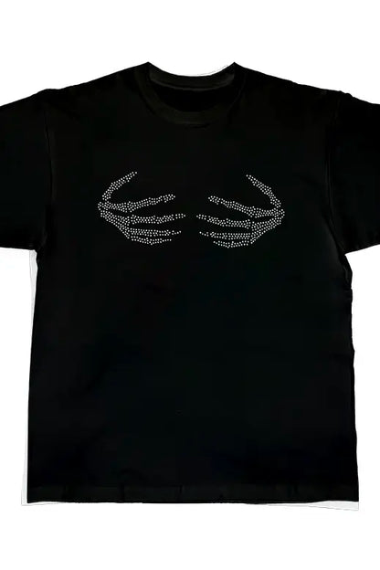 Skull Claw Rhinestone Tee