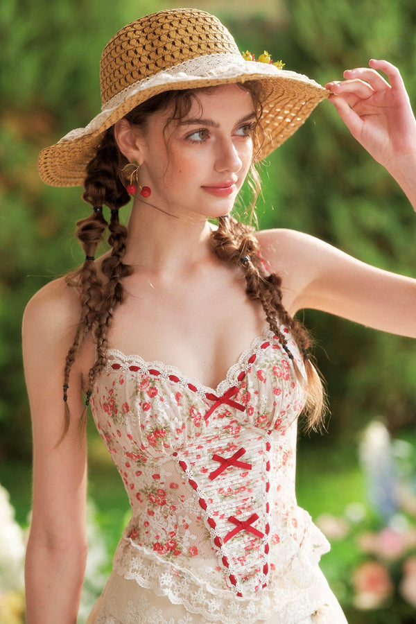 Blossom Lace Corset Skirt Set-Up