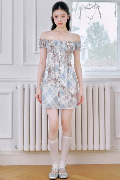 Retro French Plaid A-Line Dress