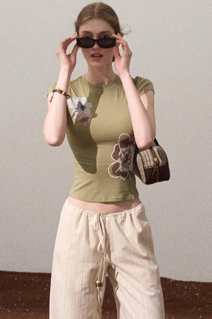 Begonia Bloom Slim Fit T-Shirt