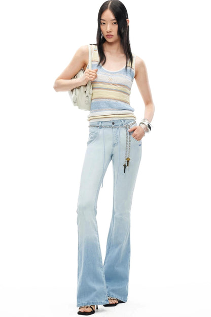 Hemp Tight-Fitting Bootcut Jeans