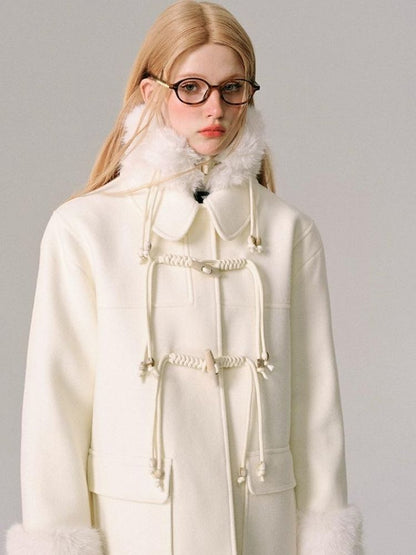 Horn Button Poncho Coat