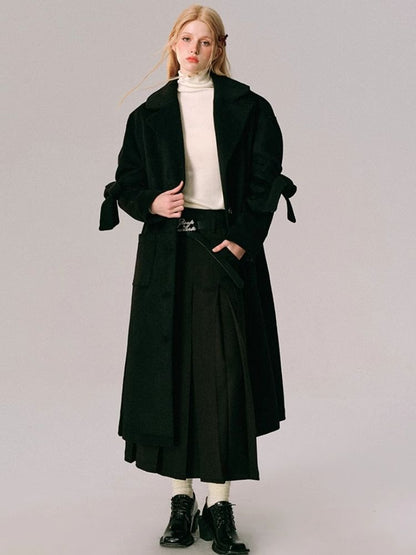 Wool Bow French Long Tweed Jacket