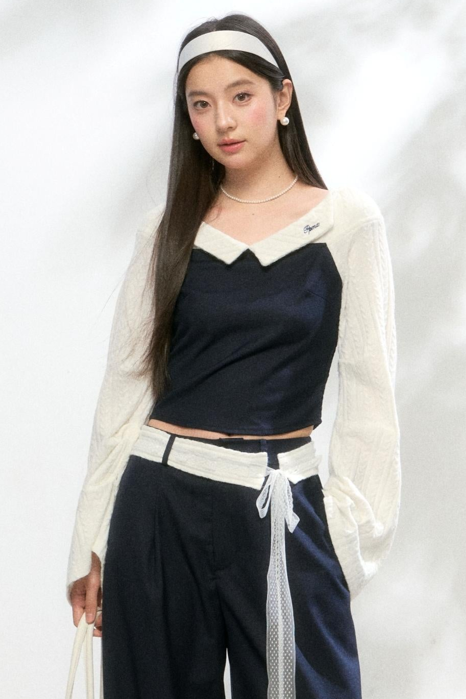 One-Shoulder Knitted Suit Set-Up