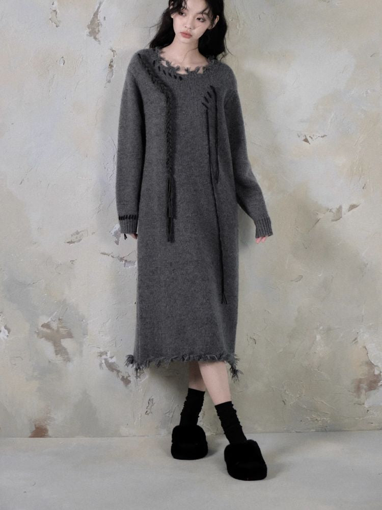 Loose sweater dress