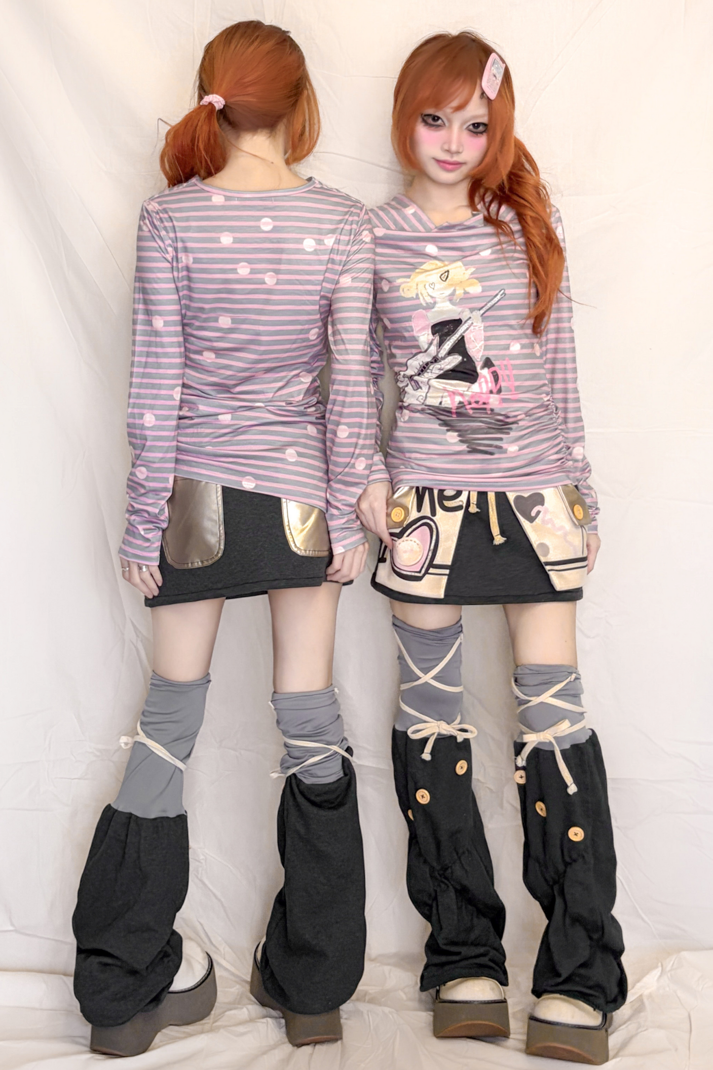 Patchwork High-Leg Leg Warmers