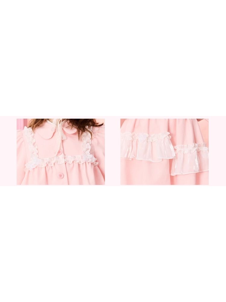 Half Skirt Bowknot Bubble Sleeve Set