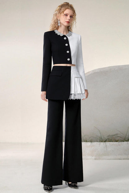 Camellia Manji Suit Pants Set-Up