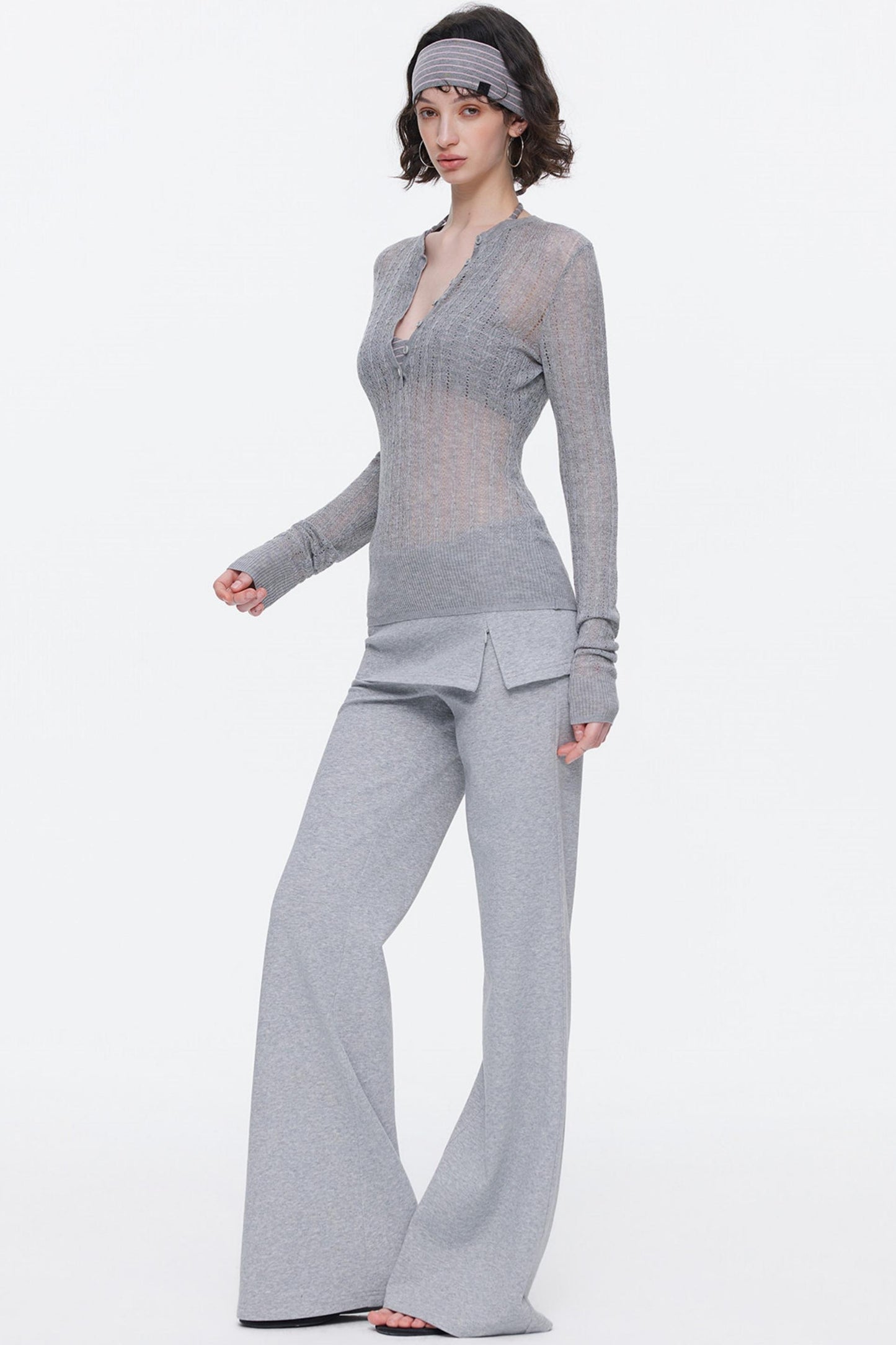 Skin-Friendly Knit Skirt Pants