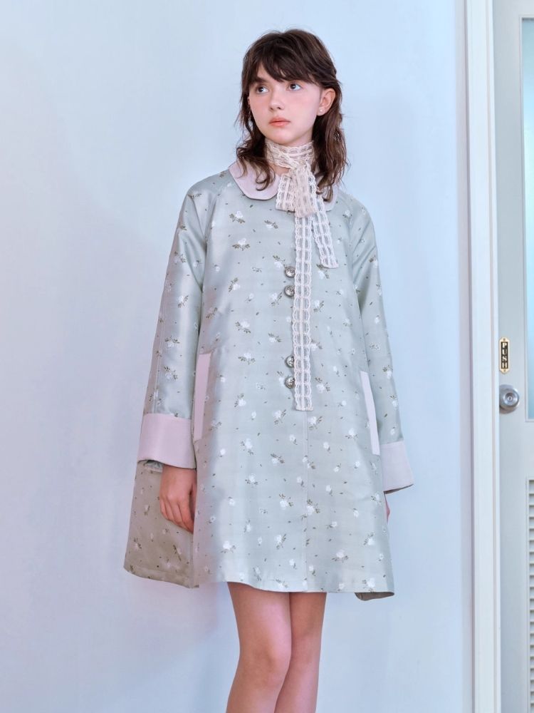 Jacquard Trench Coat