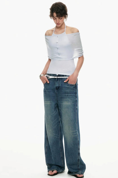 Halter Neck Cape Top Set